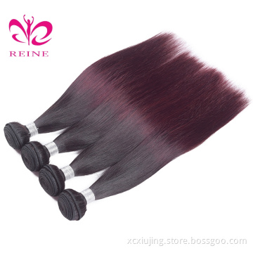 REINE fast shipping cheap virgin human hair extension 1b 99j weft wholesale price japan elgon hair color